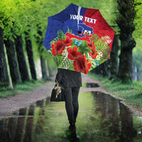Personalized Afro-Haitians Tropical Umbrella Fleur-De-Lis Veves Motif - Wonder Print Shop