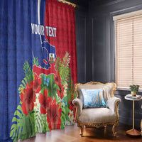 Personalized Afro-Haitians Tropical Window Curtain Fleur-De-Lis Veves Motif - Wonder Print Shop