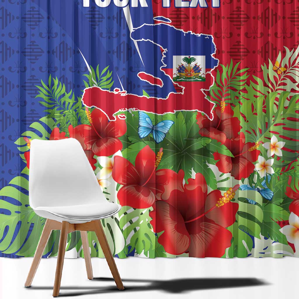 Personalized Afro-Haitians Tropical Window Curtain Fleur-De-Lis Veves Motif - Wonder Print Shop
