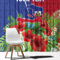 Personalized Afro-Haitians Tropical Window Curtain Fleur-De-Lis Veves Motif - Wonder Print Shop