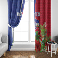 Personalized Afro-Haitians Tropical Window Curtain Fleur-De-Lis Veves Motif - Wonder Print Shop