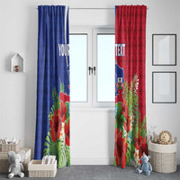 Personalized Afro-Haitians Tropical Window Curtain Fleur-De-Lis Veves Motif - Wonder Print Shop