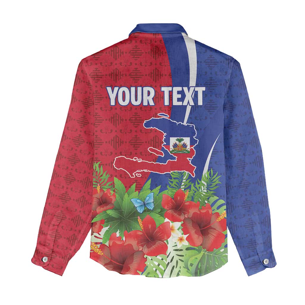 Personalized Afro-Haitians Tropical Women Casual Shirt Fleur-De-Lis Veves Motif - Wonder Print Shop