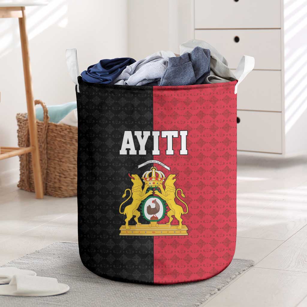 Afro-Haitians Empire of Haiti 1804-1806 Laundry Basket Fleur-De-Lis Veves Motif - Wonder Print Shop