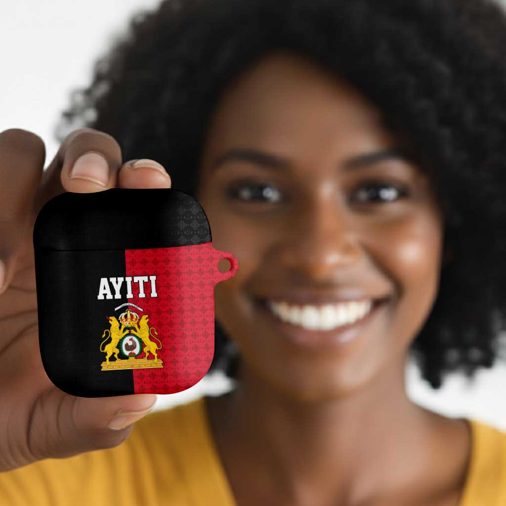 Afro-Haitians Empire of Haiti 1804-1806 AirPods Case Fleur-De-Lis Veves Motif - Wonder Print Shop