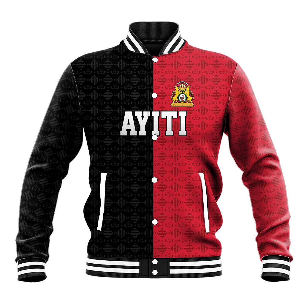 Afro-Haitians Empire of Haiti 1804-1806 Baseball Jacket Fleur-De-Lis Veves Motif - Wonder Print Shop