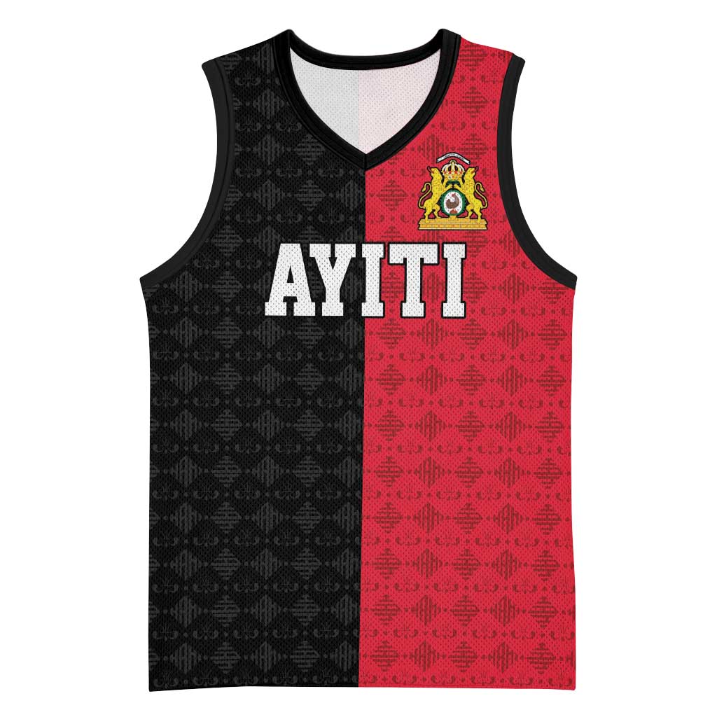 Afro-Haitians Empire of Haiti 1804-1806 Basketball Jersey Fleur-De-Lis Veves Motif - Wonder Print Shop