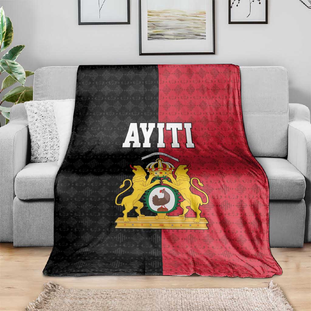 Afro-Haitians Empire of Haiti 1804-1806 Blanket Fleur-De-Lis Veves Motif - Wonder Print Shop