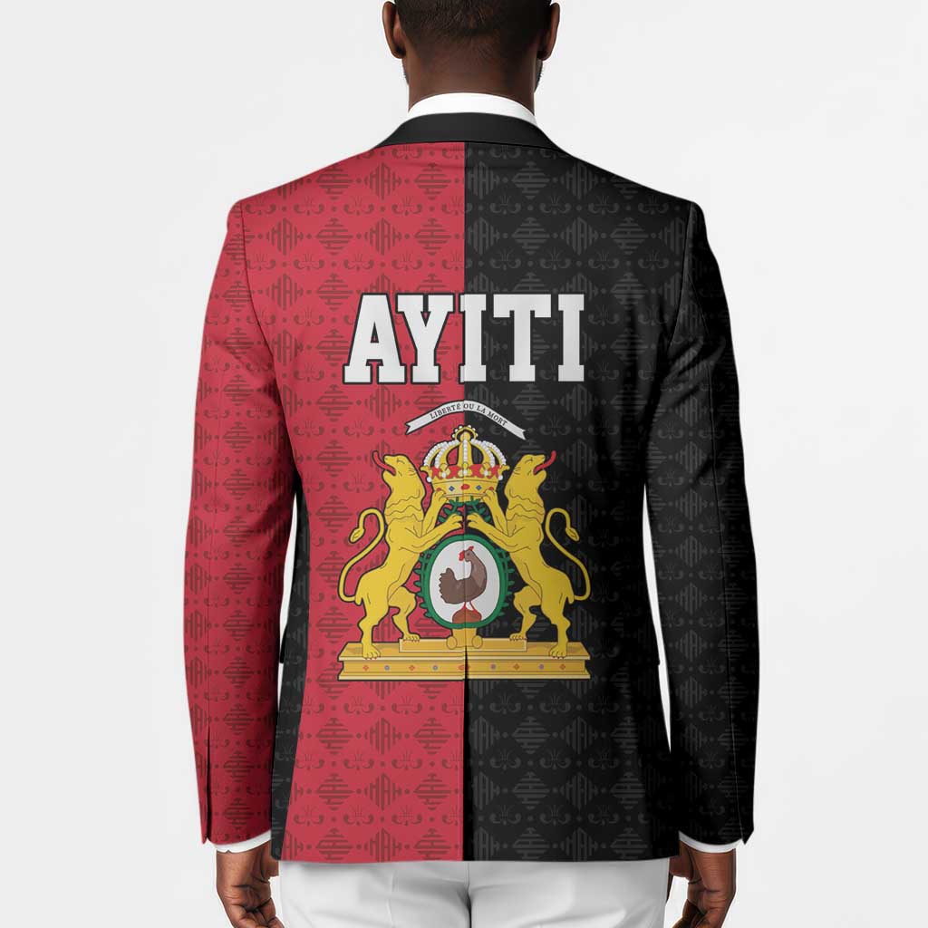 Afro-Haitians Empire of Haiti 1804-1806 Blazer Fleur-De-Lis Veves Motif - Wonder Print Shop