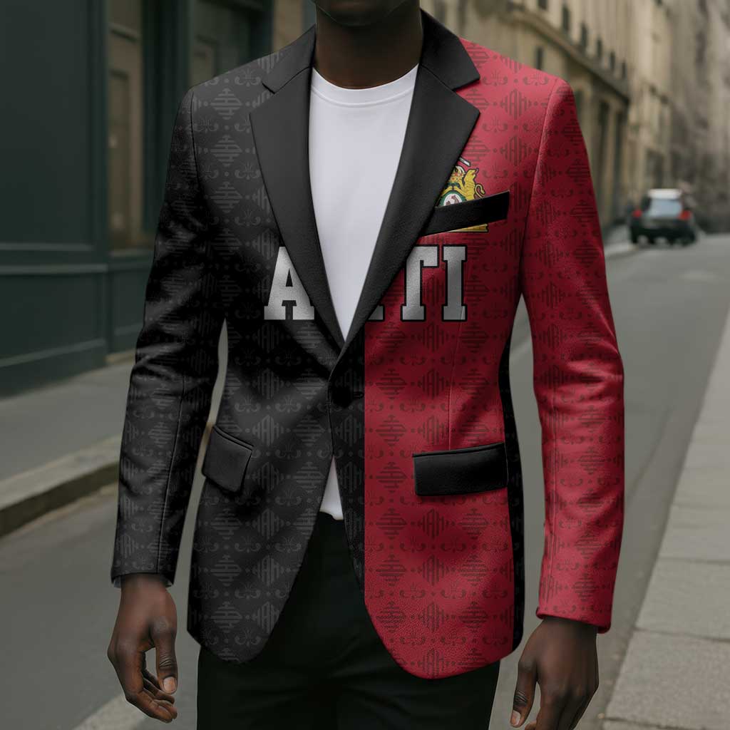 Afro-Haitians Empire of Haiti 1804-1806 Blazer Fleur-De-Lis Veves Motif - Wonder Print Shop