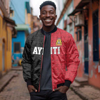 Afro-Haitians Empire of Haiti 1804-1806 Bomber Jacket Fleur-De-Lis Veves Motif - Wonder Print Shop