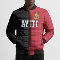 Afro-Haitians Empire of Haiti 1804-1806 Bomber Puffer Jacket Fleur-De-Lis Veves Motif - Wonder Print Shop