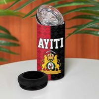 Afro-Haitians Empire of Haiti 1804-1806 4 in 1 Can Cooler Tumbler Fleur-De-Lis Veves Motif - Wonder Print Shop