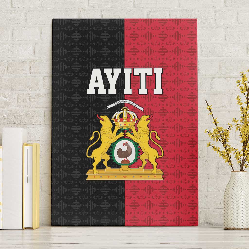 Afro-Haitians Empire of Haiti 1804-1806 Canvas Wall Art Fleur-De-Lis Veves Motif - Wonder Print Shop