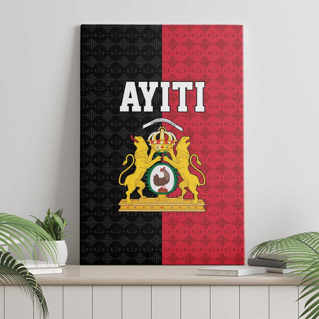 Afro-Haitians Empire of Haiti 1804-1806 Canvas Wall Art Fleur-De-Lis Veves Motif - Wonder Print Shop
