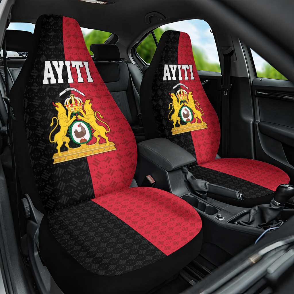 Afro-Haitians Empire of Haiti 1804-1806 Car Seat Cover Fleur-De-Lis Veves Motif - Wonder Print Shop