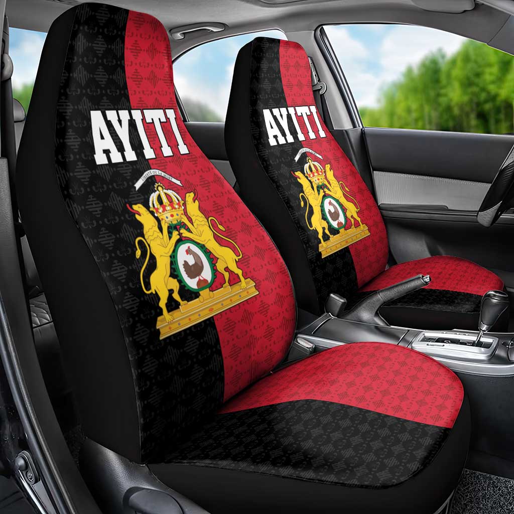 Afro-Haitians Empire of Haiti 1804-1806 Car Seat Cover Fleur-De-Lis Veves Motif - Wonder Print Shop