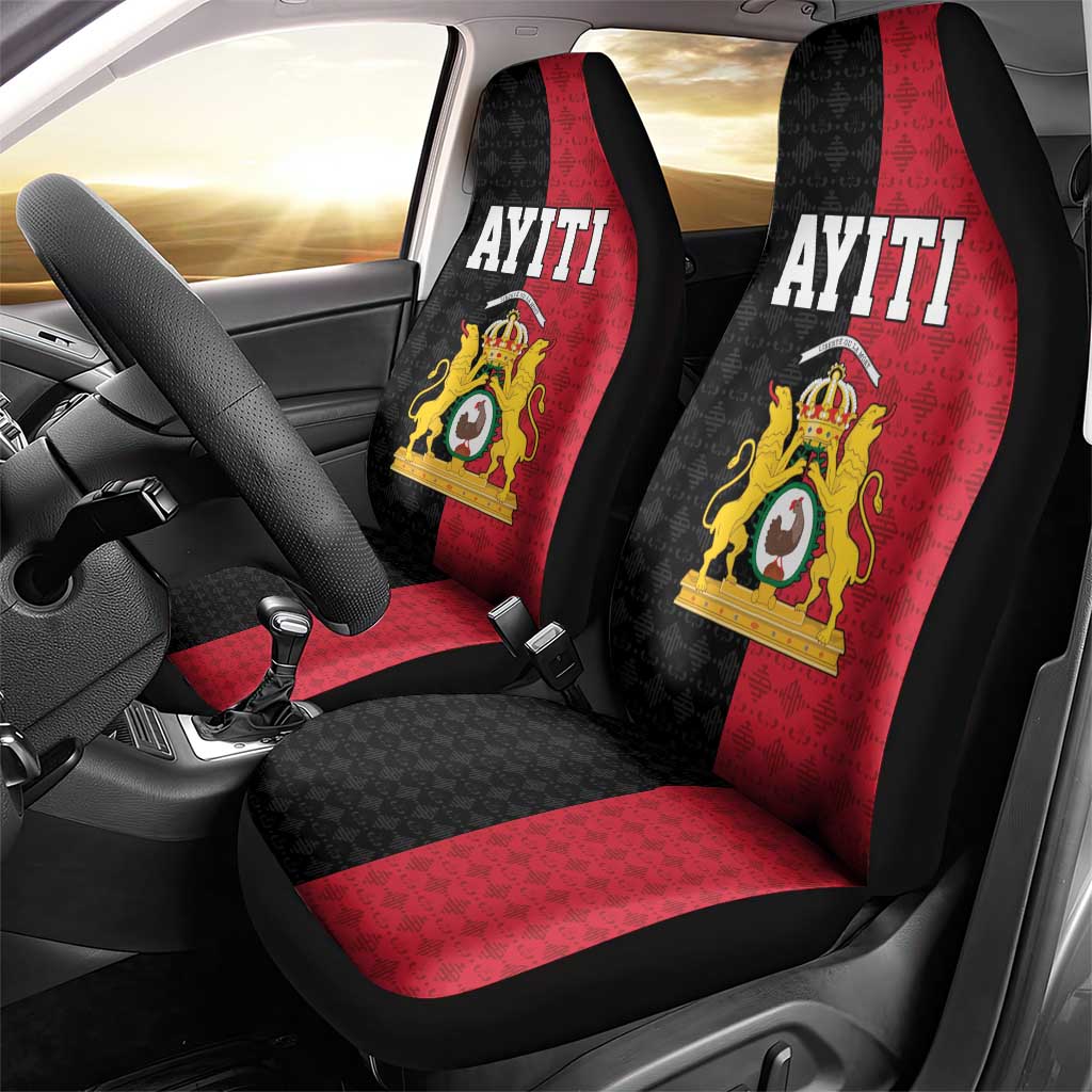 Afro-Haitians Empire of Haiti 1804-1806 Car Seat Cover Fleur-De-Lis Veves Motif - Wonder Print Shop