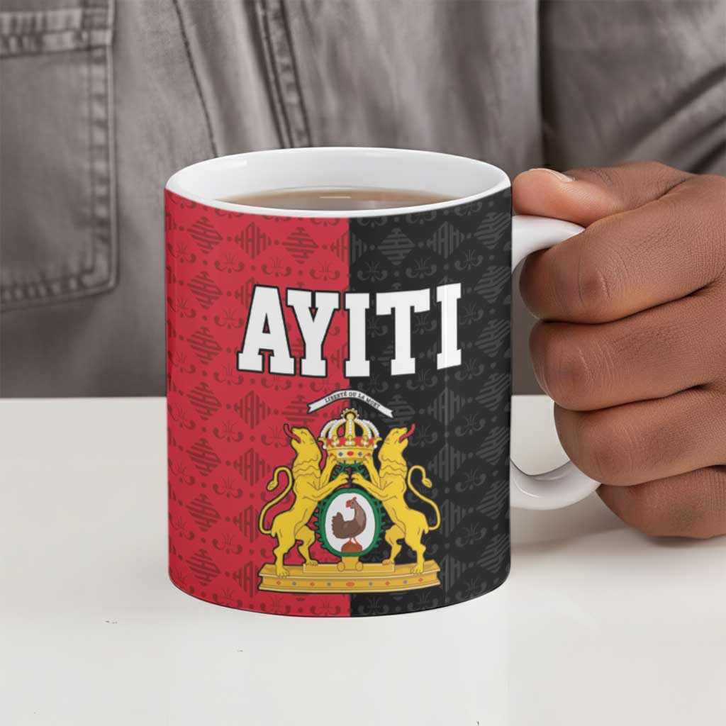 Afro-Haitians Empire of Haiti 1804-1806 Ceramic Mug Fleur-De-Lis Veves Motif - Wonder Print Shop