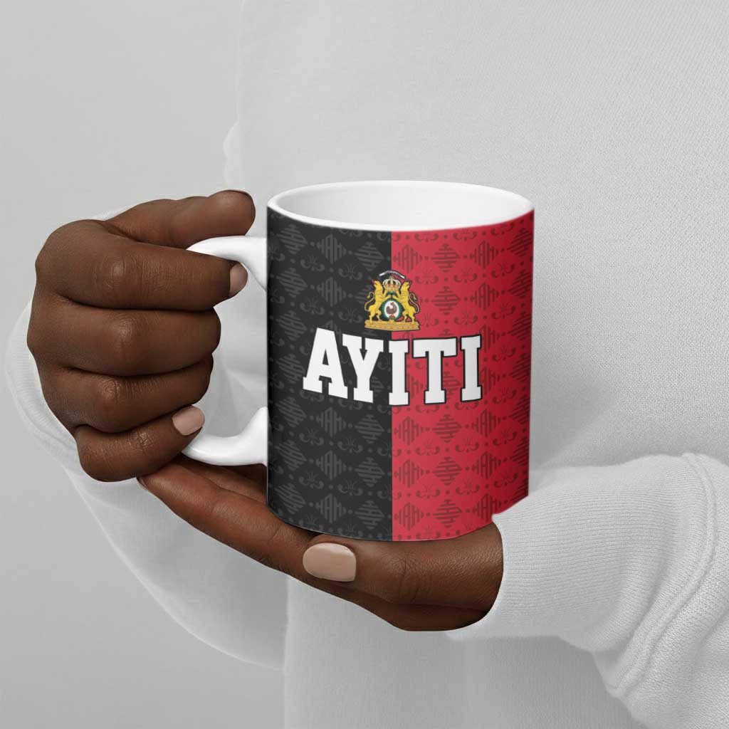 Afro-Haitians Empire of Haiti 1804-1806 Ceramic Mug Fleur-De-Lis Veves Motif - Wonder Print Shop