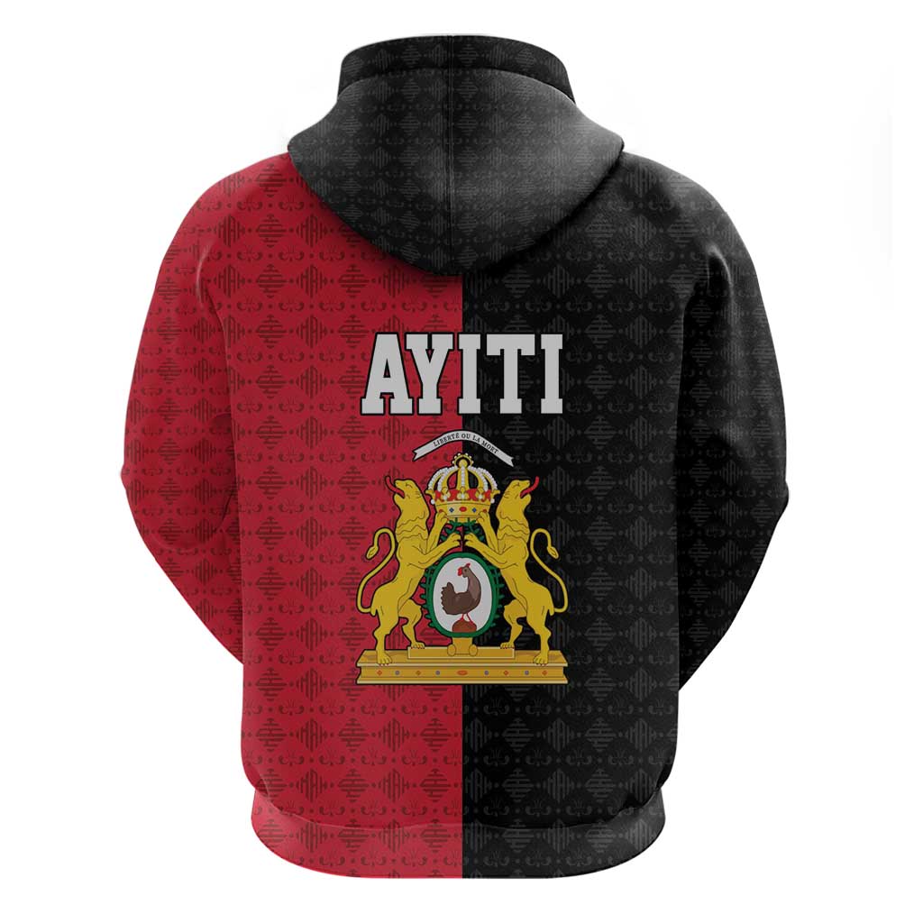 Afro-Haitians Empire of Haiti 1804-1806 Hoodie Fleur-De-Lis Veves Motif - Wonder Print Shop