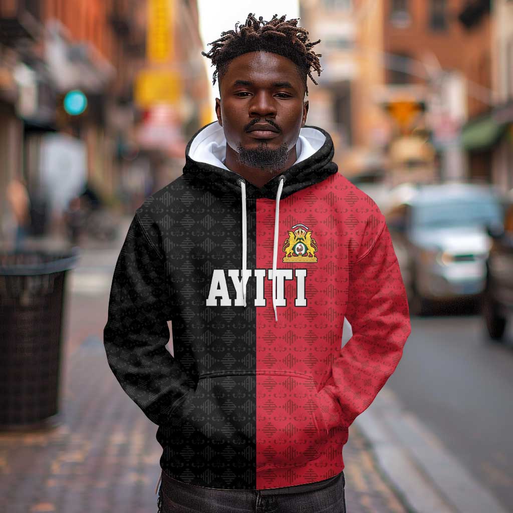 Afro-Haitians Empire of Haiti 1804-1806 Hoodie Fleur-De-Lis Veves Motif - Wonder Print Shop