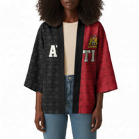 Afro-Haitians Empire of Haiti 1804-1806 Kimono Fleur-De-Lis Veves Motif - Wonder Print Shop