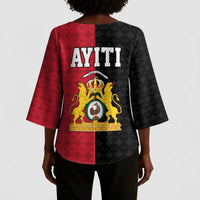 Afro-Haitians Empire of Haiti 1804-1806 Kimono Sleeve Blouse Fleur-De-Lis Veves Motif - Wonder Print Shop