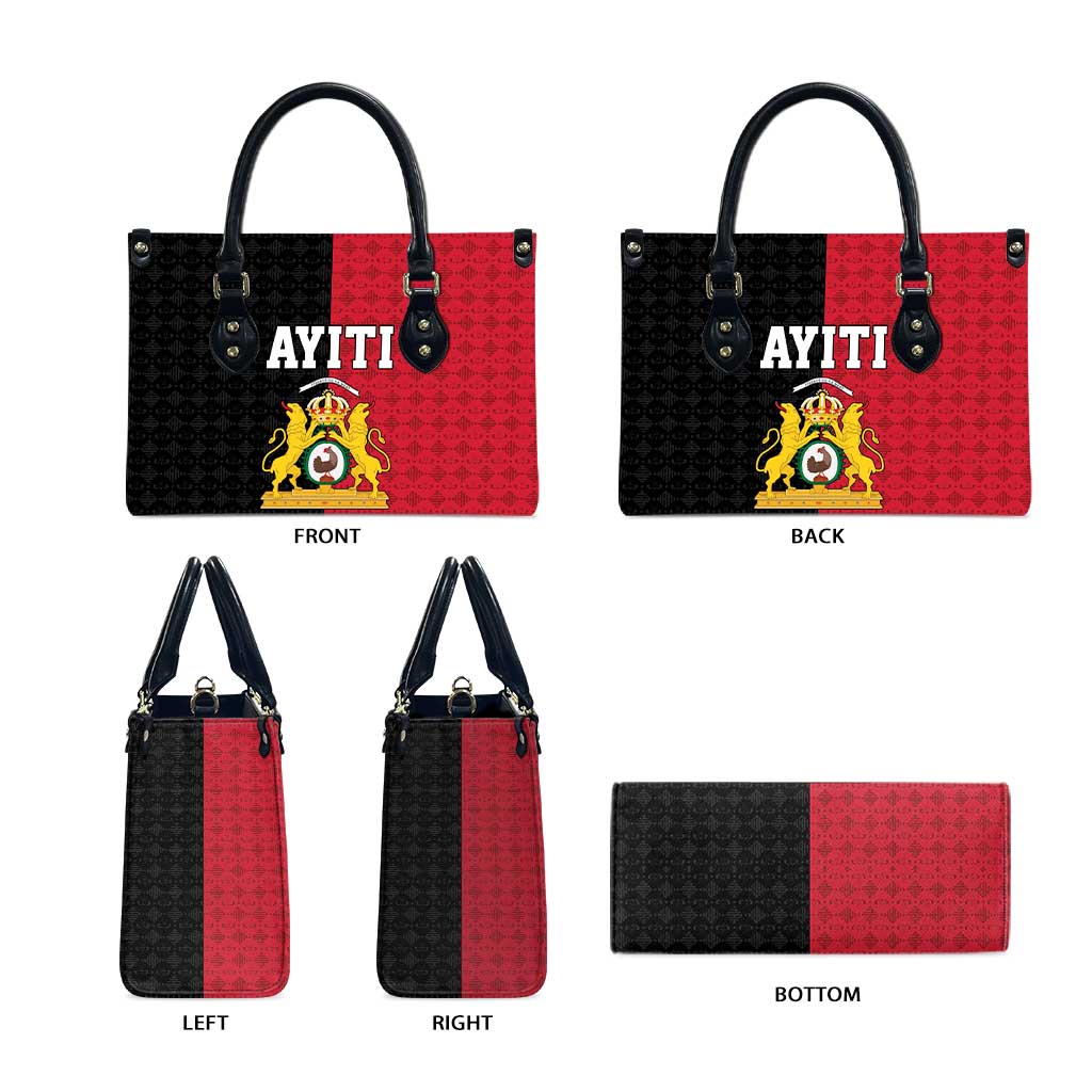 Afro-Haitians Empire of Haiti 1804-1806 Leather Bag Fleur-De-Lis Veves Motif - Wonder Print Shop