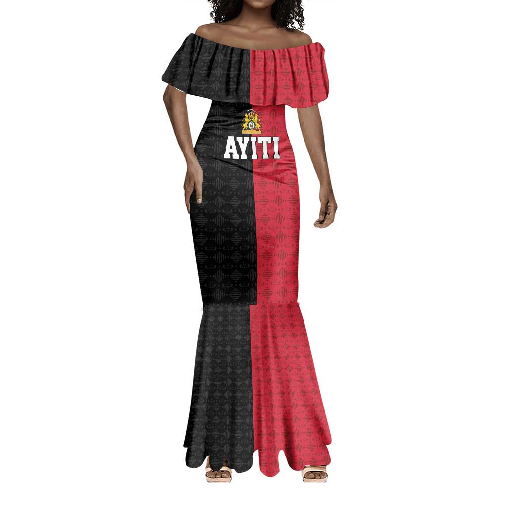 Afro-Haitians Empire of Haiti 1804-1806 Mermaid Dress Fleur-De-Lis Veves Motif LT18