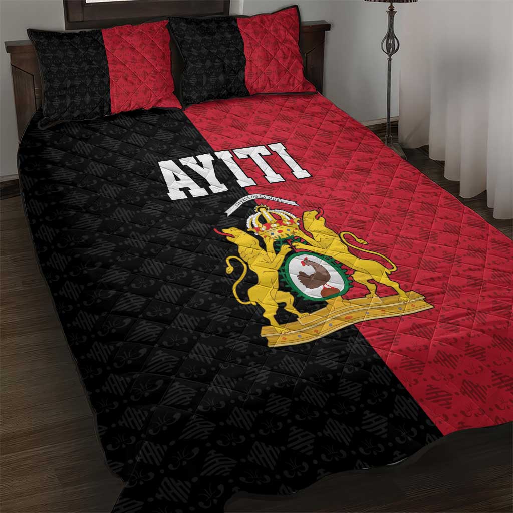 Afro-Haitians Empire of Haiti 1804-1806 Quilt Bed Set Fleur-De-Lis Veves Motif - Wonder Print Shop