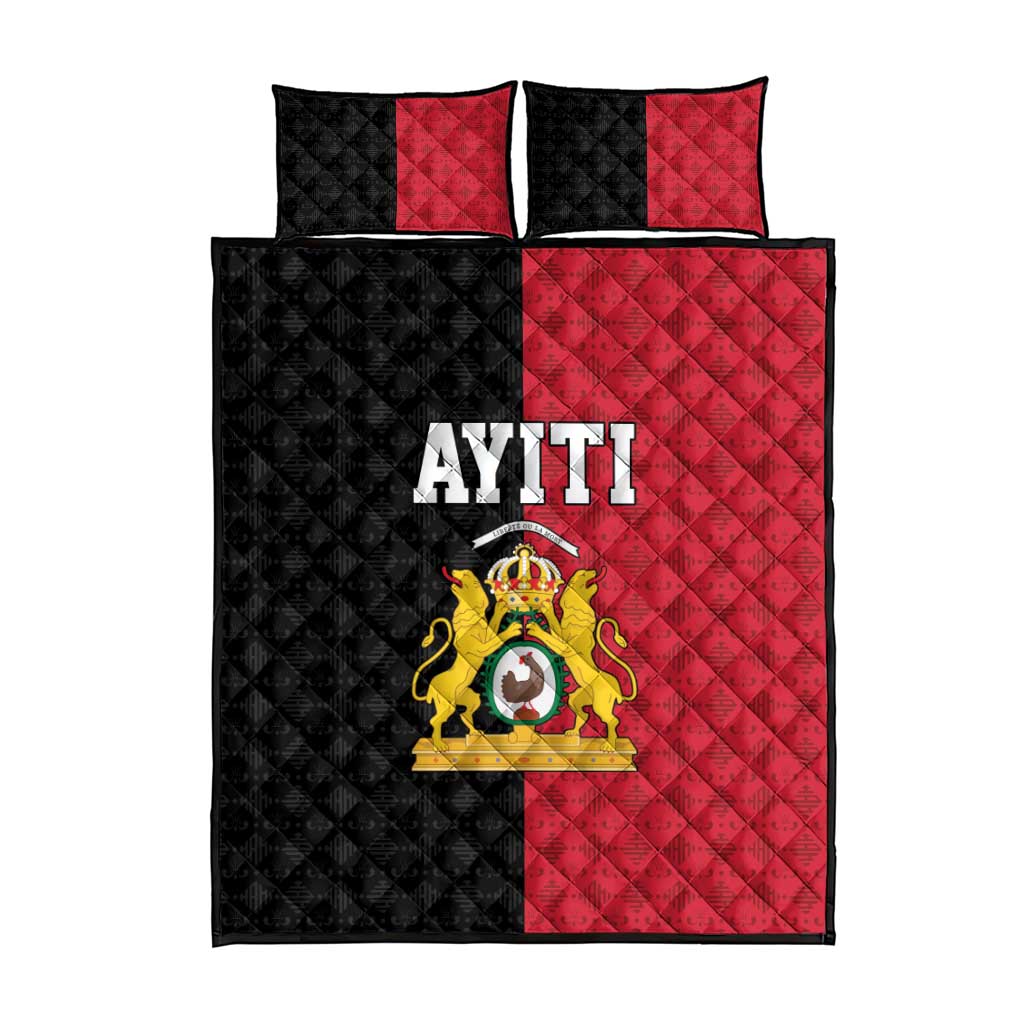 Afro-Haitians Empire of Haiti 1804-1806 Quilt Bed Set Fleur-De-Lis Veves Motif - Wonder Print Shop