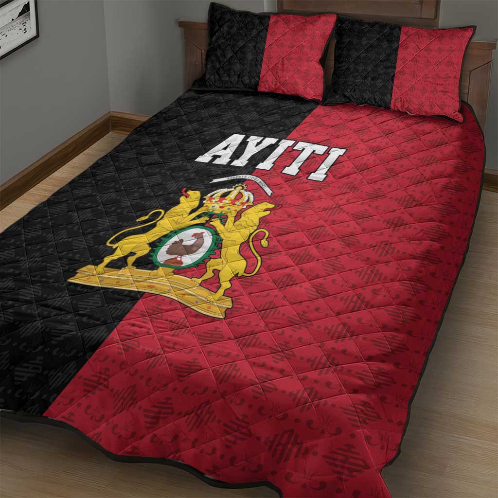 Afro-Haitians Empire of Haiti 1804-1806 Quilt Bed Set Fleur-De-Lis Veves Motif - Wonder Print Shop