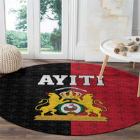 Afro-Haitians Empire of Haiti 1804-1806 Round Carpet Fleur-De-Lis Veves Motif - Wonder Print Shop