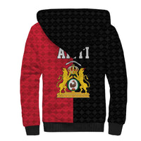 Afro-Haitians Empire of Haiti 1804-1806 Sherpa Hoodie Fleur-De-Lis Veves Motif - Wonder Print Shop