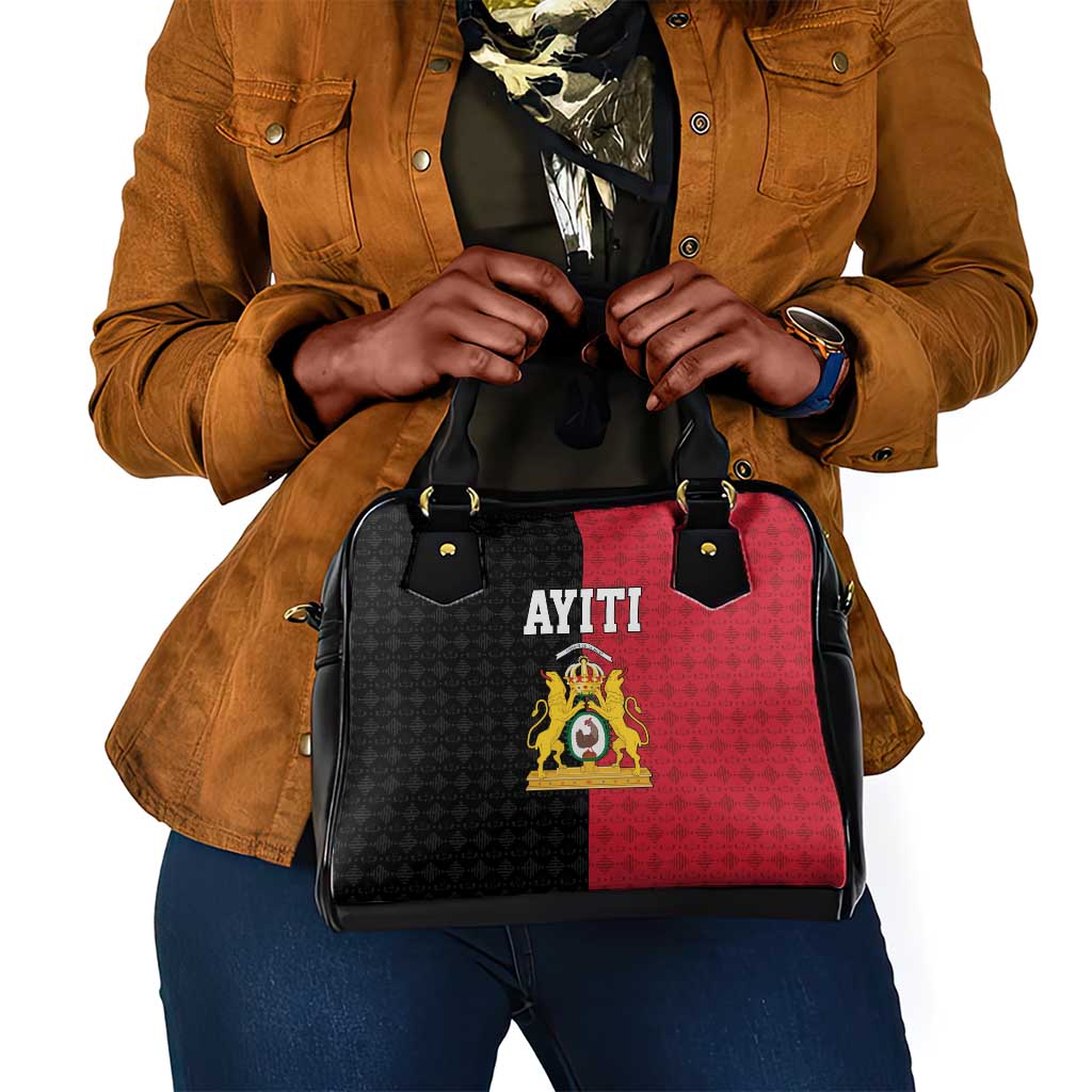 Afro-Haitians Empire of Haiti 1804-1806 Shoulder Handbag Fleur-De-Lis Veves Motif - Wonder Print Shop