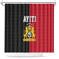 Afro-Haitians Empire of Haiti 1804-1806 Shower Curtain Fleur-De-Lis Veves Motif - Wonder Print Shop