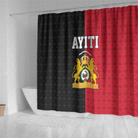Afro-Haitians Empire of Haiti 1804-1806 Shower Curtain Fleur-De-Lis Veves Motif - Wonder Print Shop