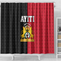 Afro-Haitians Empire of Haiti 1804-1806 Shower Curtain Fleur-De-Lis Veves Motif - Wonder Print Shop