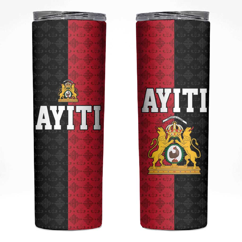Afro-Haitians Empire of Haiti 1804-1806 Skinny Tumbler Fleur-De-Lis Veves Motif - Wonder Print Shop
