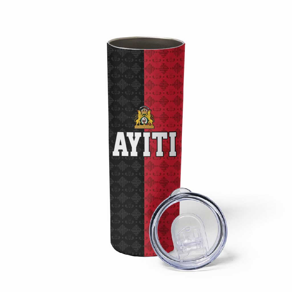 Afro-Haitians Empire of Haiti 1804-1806 Skinny Tumbler Fleur-De-Lis Veves Motif - Wonder Print Shop