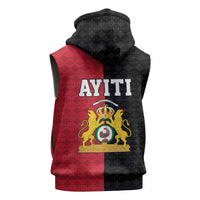 Afro-Haitians Empire of Haiti 1804-1806 Sleeveless Hoodie Fleur-De-Lis Veves Motif - Wonder Print Shop