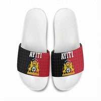 Afro-Haitians Empire of Haiti 1804-1806 Slide Sandals Fleur-De-Lis Veves Motif - Wonder Print Shop