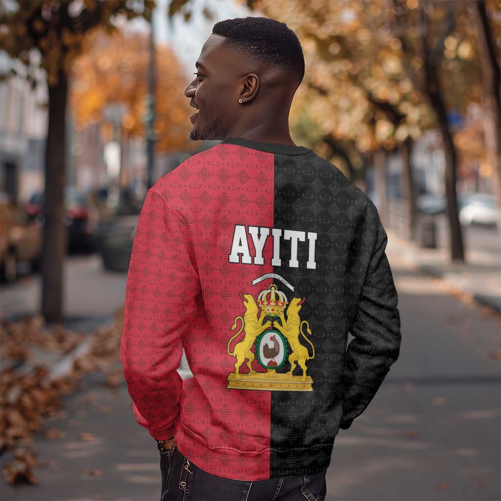 Afro-Haitians Empire of Haiti 1804-1806 Sweatshirt Fleur-De-Lis Veves Motif - Wonder Print Shop