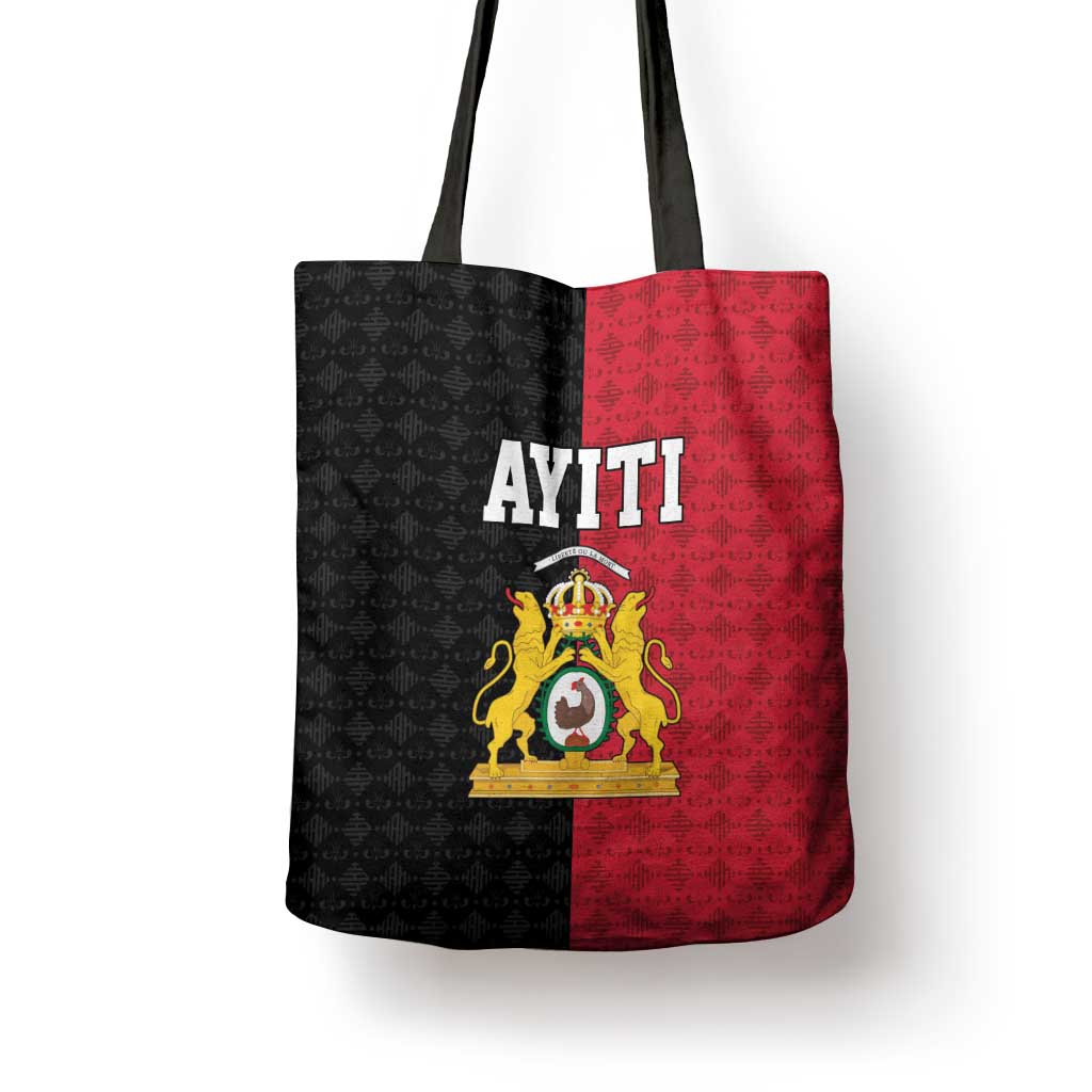 Afro-Haitians Empire of Haiti 1804-1806 Tote Bag Fleur-De-Lis Veves Motif - Wonder Print Shop