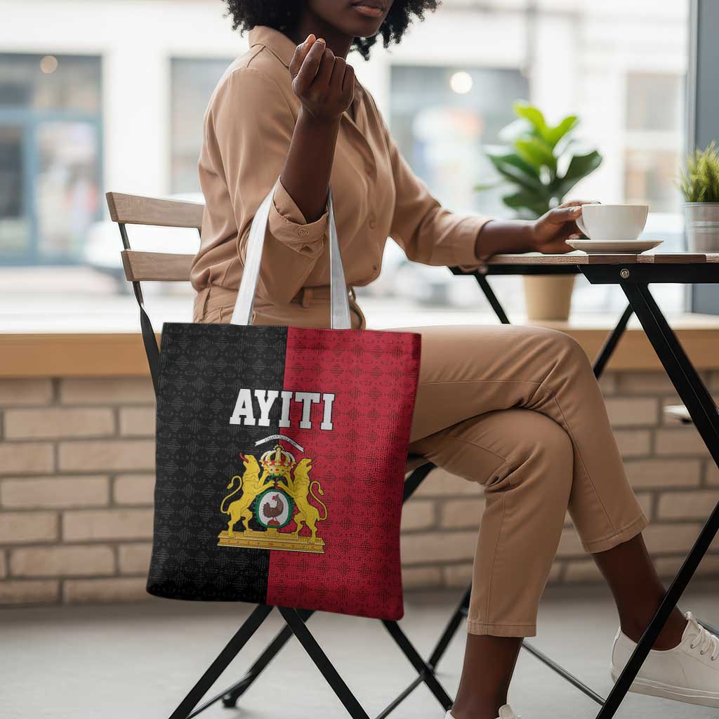 Afro-Haitians Empire of Haiti 1804-1806 Tote Bag Fleur-De-Lis Veves Motif - Wonder Print Shop