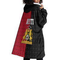 Afro-Haitians Empire of Haiti 1804-1806 Wearable Blanket Hoodie Fleur-De-Lis Veves Motif - Wonder Print Shop