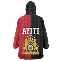 Afro-Haitians Empire of Haiti 1804-1806 Wearable Blanket Hoodie Fleur-De-Lis Veves Motif - Wonder Print Shop