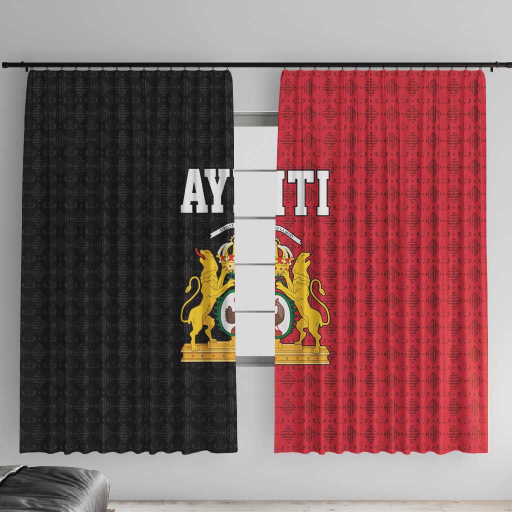 Afro-Haitians Empire of Haiti 1804-1806 Window Curtain Fleur-De-Lis Veves Motif - Wonder Print Shop
