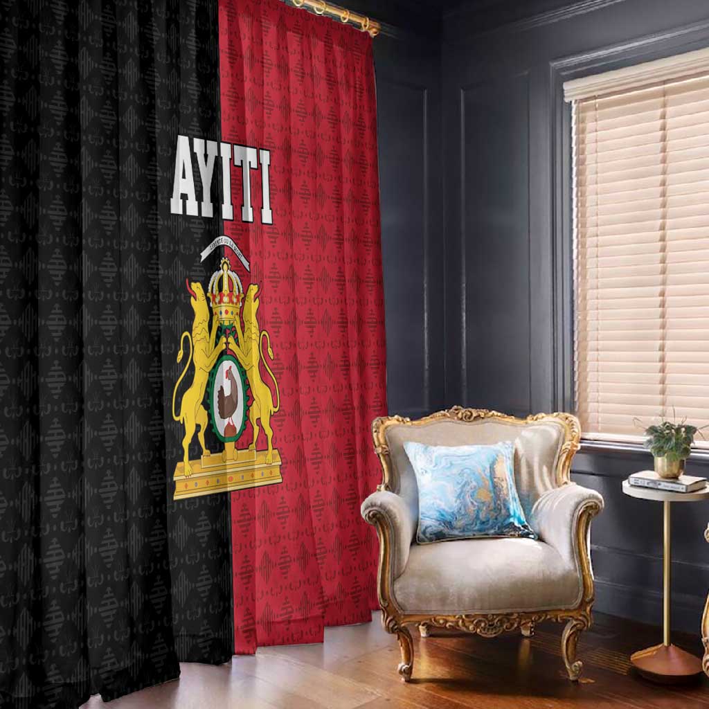 Afro-Haitians Empire of Haiti 1804-1806 Window Curtain Fleur-De-Lis Veves Motif - Wonder Print Shop